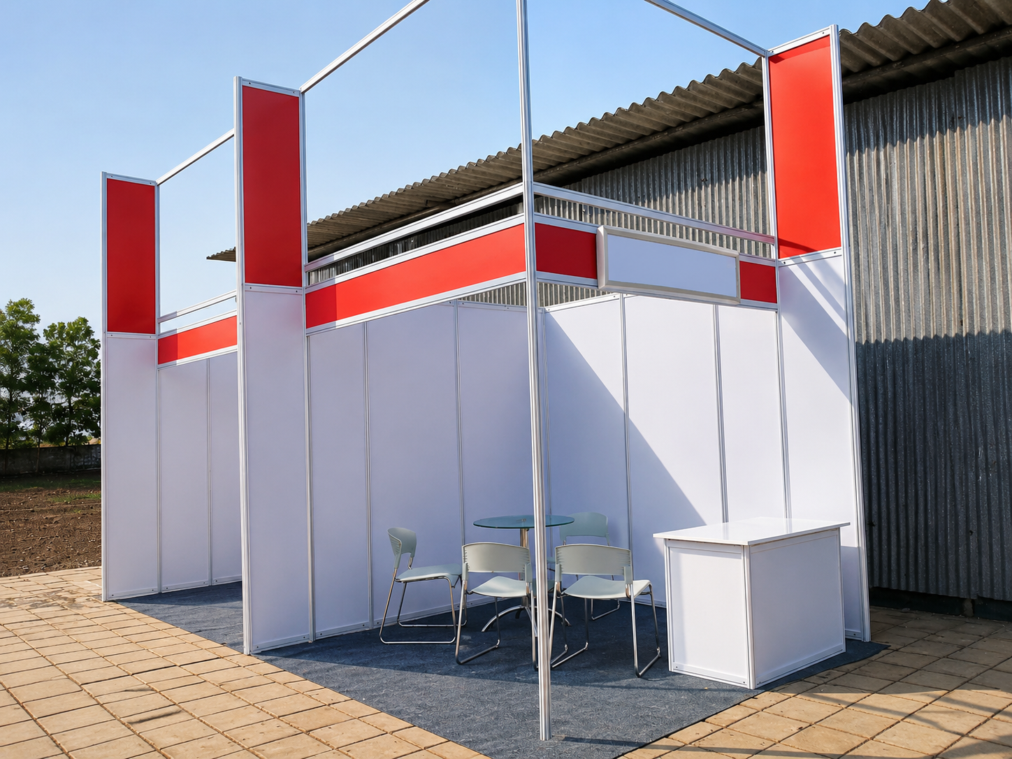 Country pavilion Octonorm mockup design